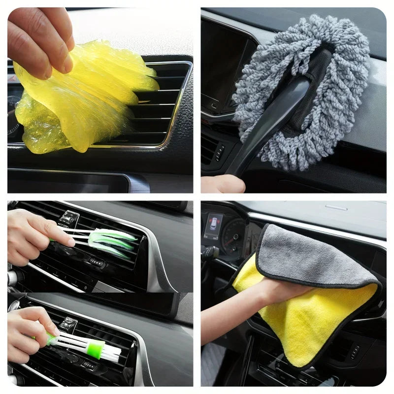 Kit de Limpìeza para Coche 20 Piezas - Cepillos para Taladro, Bolsa de Transporte y Accesorios Profesionales
