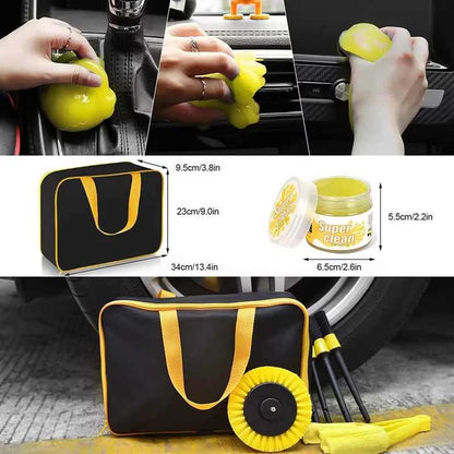 Kit de Limpìeza para Coche 20 Piezas - Cepillos para Taladro, Bolsa de Transporte y Accesorios Profesionales